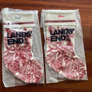 Lands’ End mom and dad stockings